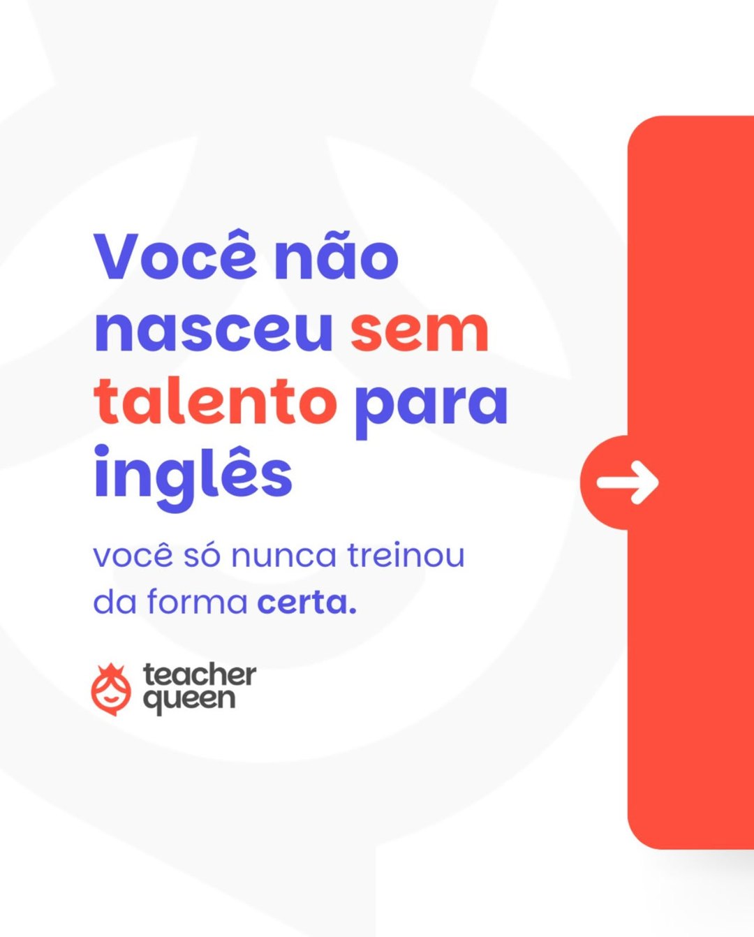 Você não nasceu sem talento para inglês, slide 1